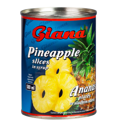 Pineapple slices in syrup
